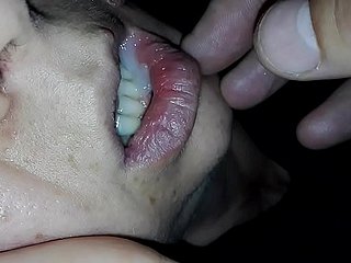 cumshot in my comatose sisters mouth