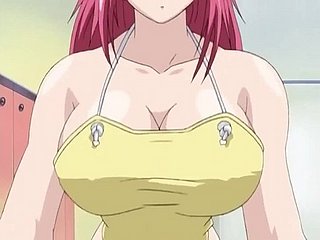 Rondborstige vrouwen hebben een ongecensureerde threesome Anime Hentai